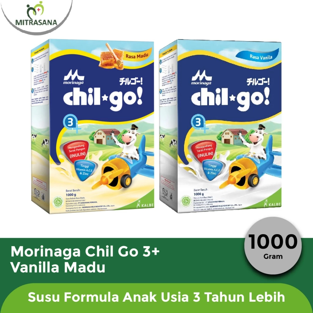 

Morinaga Chil Go 3+ Vanilla 950g - Susu Formula Anak 3-12 Tahun