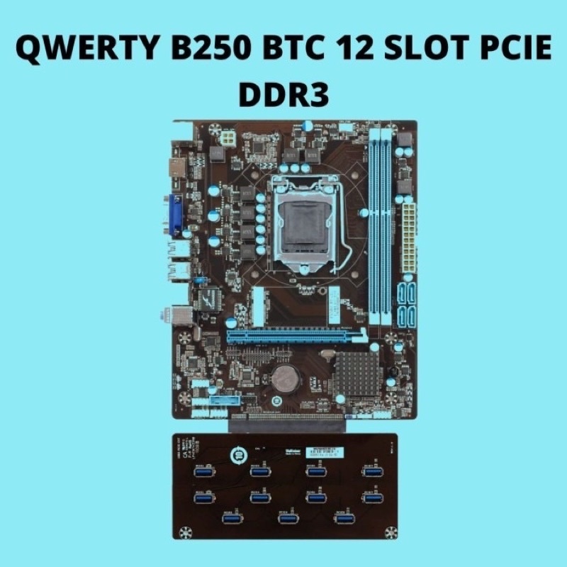 MOTHERBOARD QWERTY B250 MINING PAKET PROC+RAM