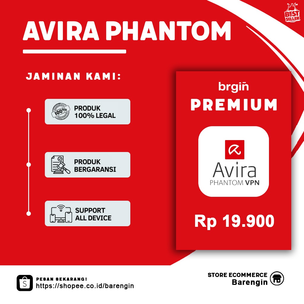 Akun Avira Prime Premium 1 Tahun Garansi Full