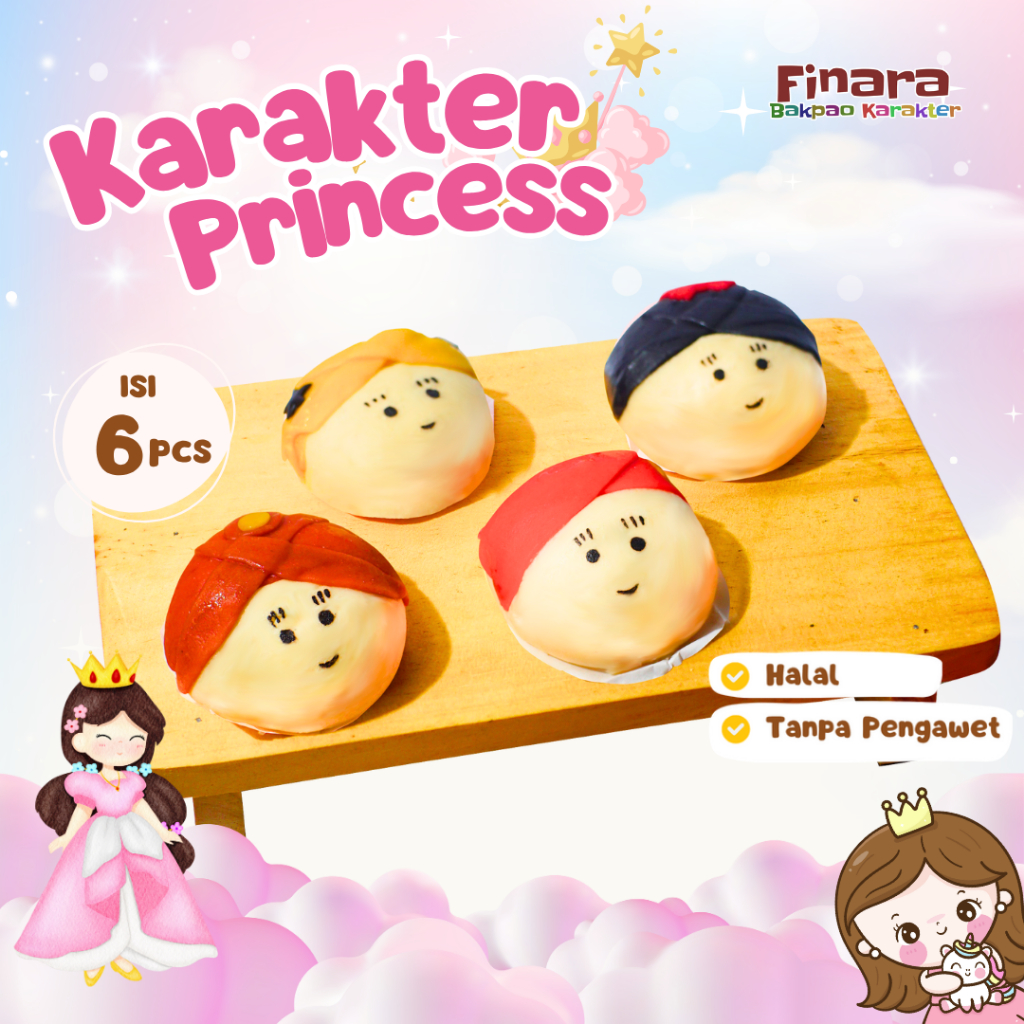 

Bakpao Karakter Princess Finara Pao Isi 6 Pcs Rasa Cokelat Halal