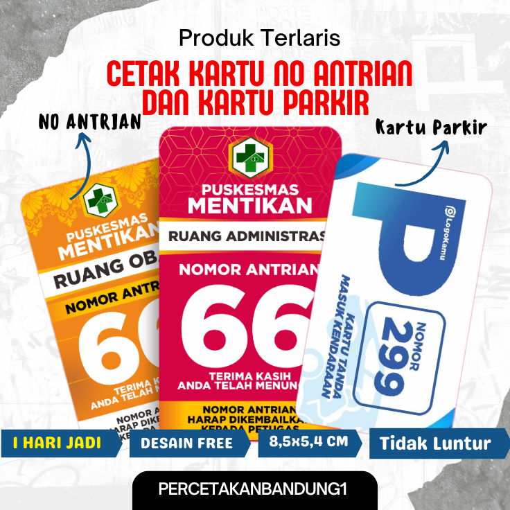 

Kartu Nomor Antrian Laminating Art Paper 100 Micron – Klinik, Toko, Warung, Puskesmas, Bank