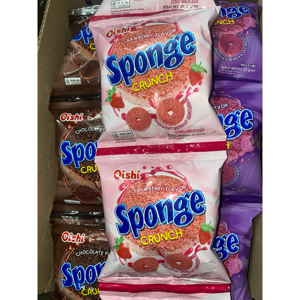 

Sponge Oishi Crunch 22gr – 1 Renceng Isi 10 Pcs Snack Gurih Ukuran Besar