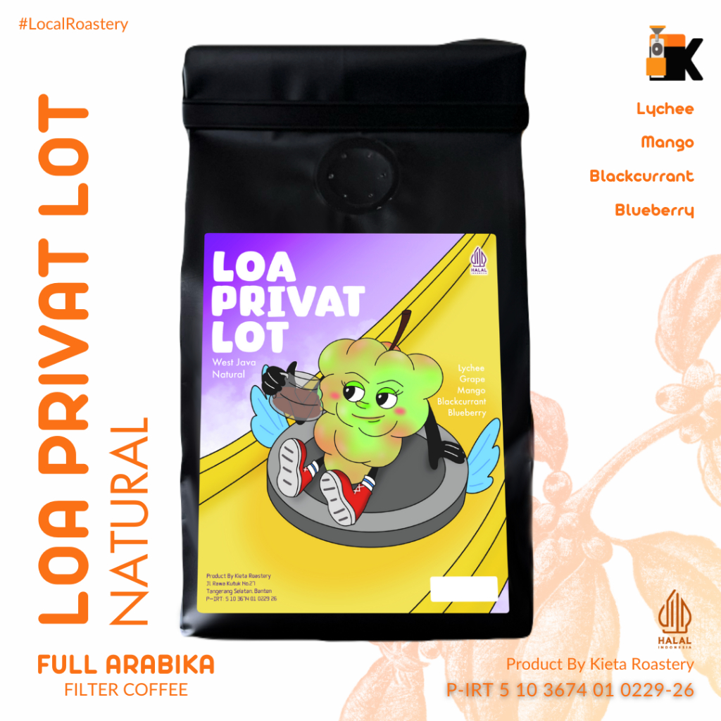 

Kieta Roastery - Biji Kopi Arabika Loa Privat Lot Natural Specialty / Bubuk Roasted Coffee Bean Filter Single Origin