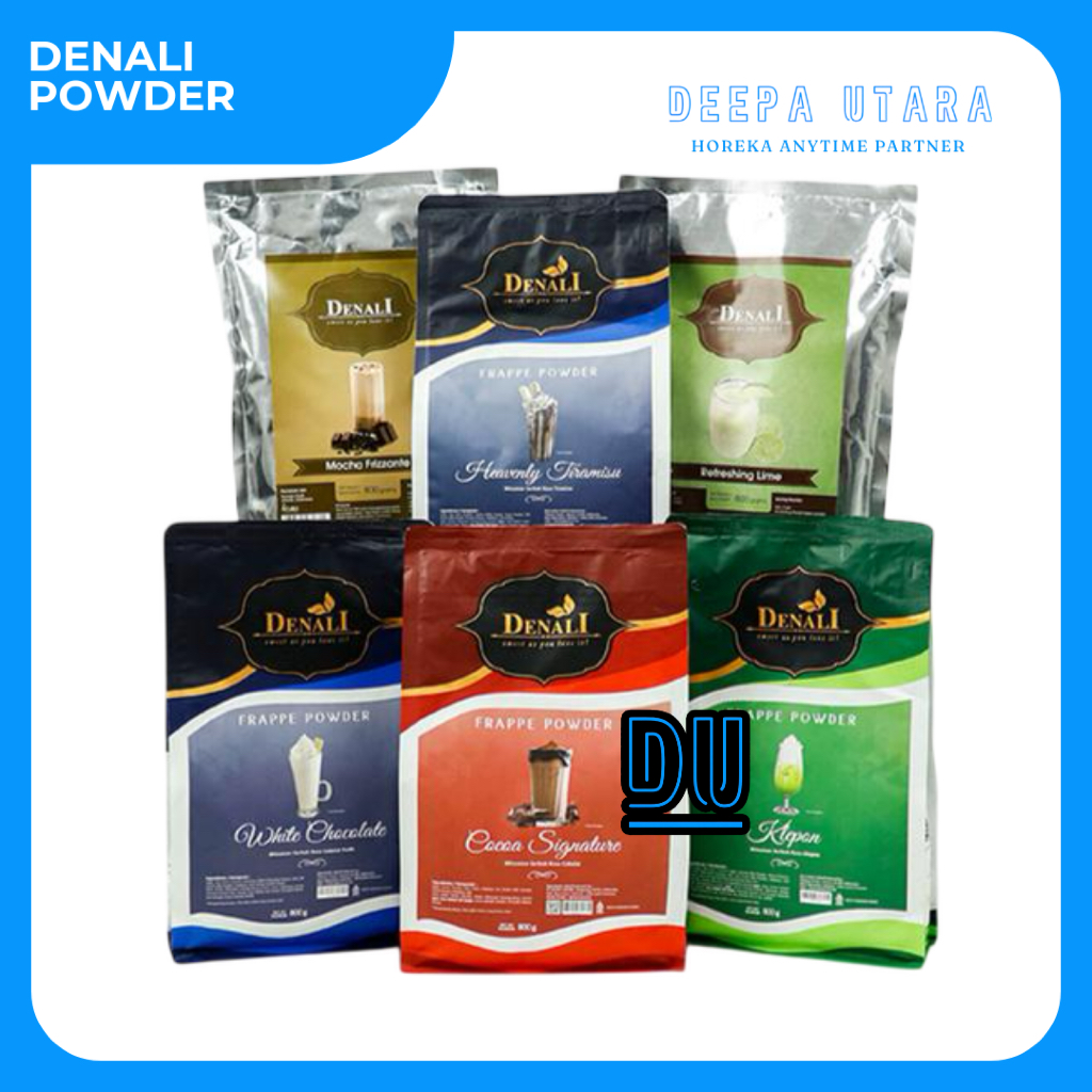 

Denali Powder All Variant - bubuk minuman semua rasa - Dark Cocoa, Redvelvet, Matcha greentea