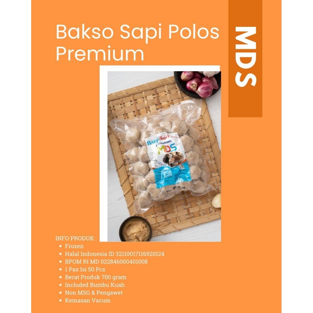 

Bakso Sapi Premium Polos/Urat/Keju MDS