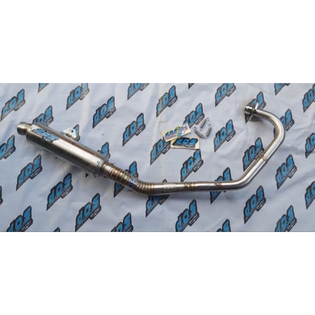 Knalpot Dos Muffler Original Jogja Cb Tiger Gl100 Gl Mp Harian Touring Bulat Stainless Original Raci