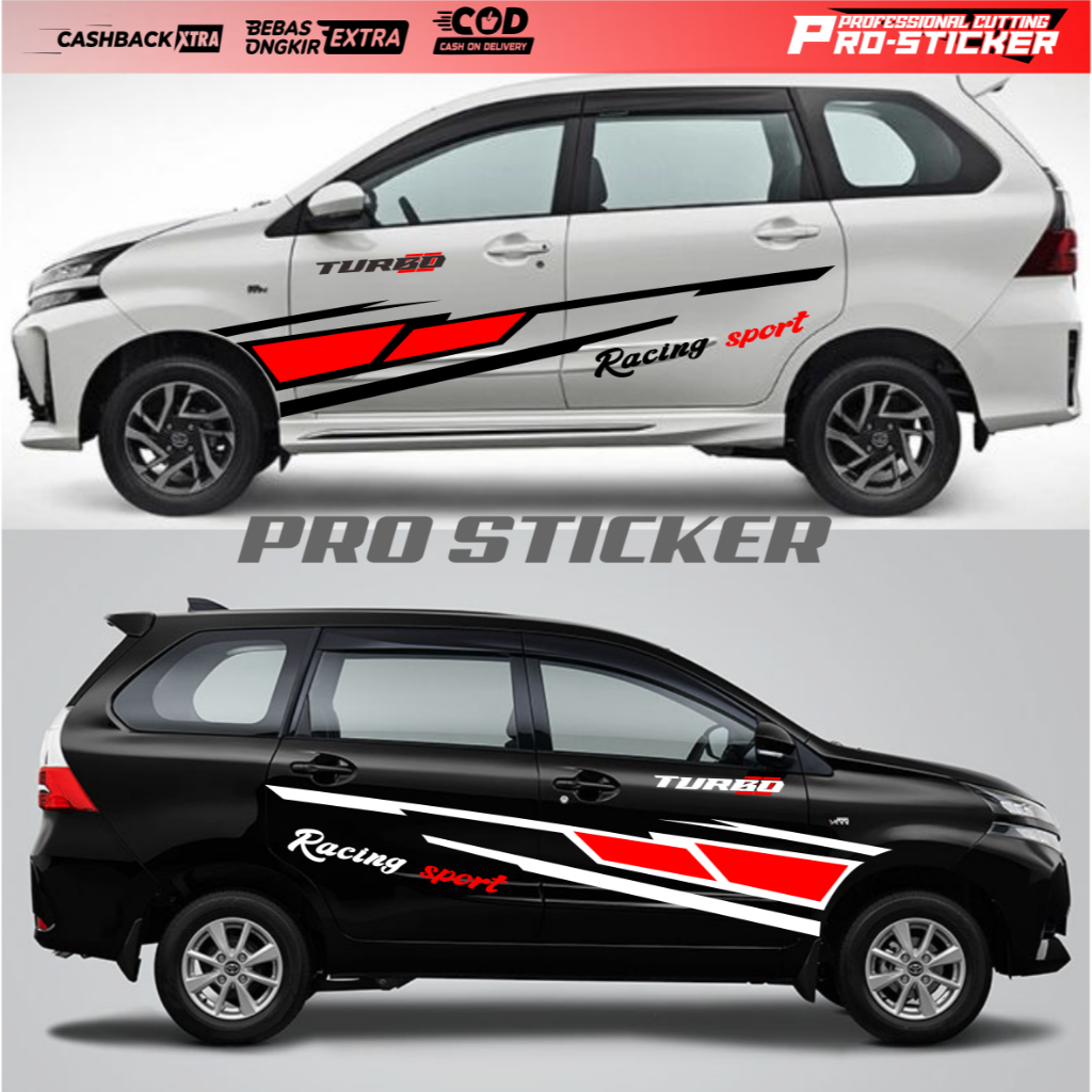 Stiker mobil toyota calya all new avanza cutting sticker avanza lama list mobil veloz racing sport