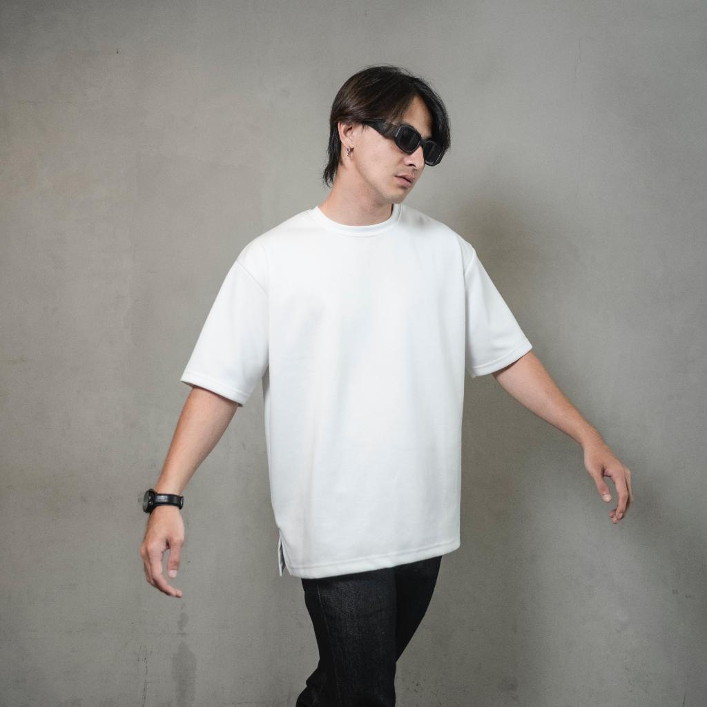 BAPIN Kaos Oversize Pria Elixio - Baju Kaos Pria Polos Putih