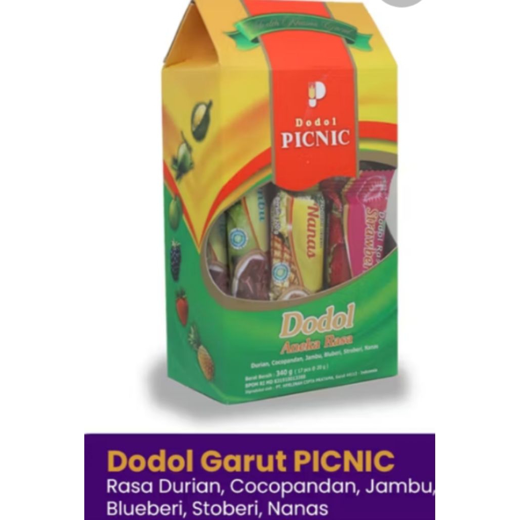 

Picnic Gift sachet aneka rasa buah kekinian 700g juaranya dodol khas Garut yg fresh