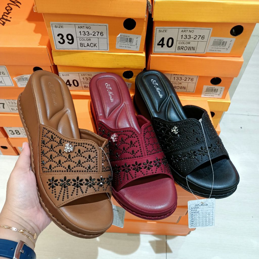 sandal wanita wedges 5cm ST.MORITZ original matahari