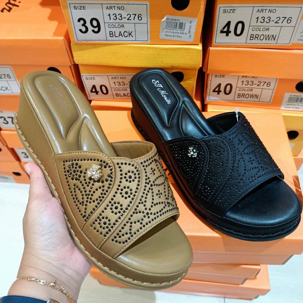 sandal wanita wedges 5cm ST.MORITZ original matahari