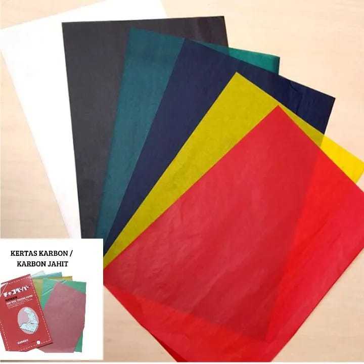 Kertas Pola Karbon Lembaran Warna Acak Random - Kebutuhan Alat Jahit Lengkap / Kertas Pola Karbon / 