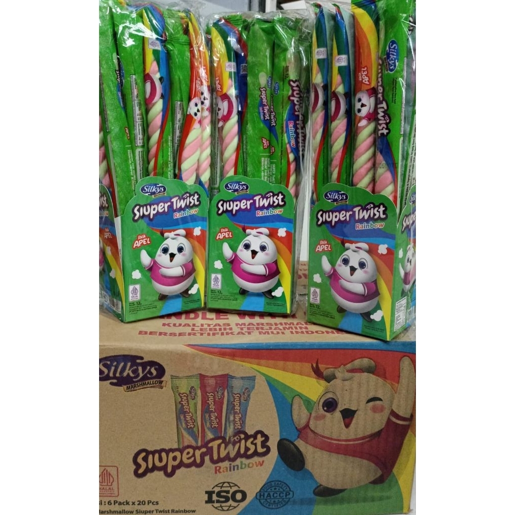

silkys marshmallow kepang super twist per pack isi 20pcs