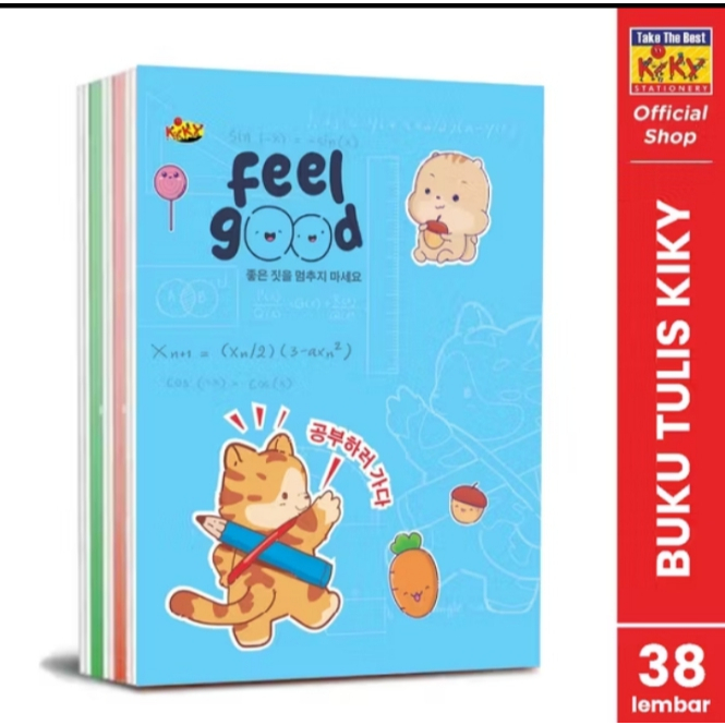 

KIKY Buku Tulis 38 Lembar - 10 Buku / Motif Random