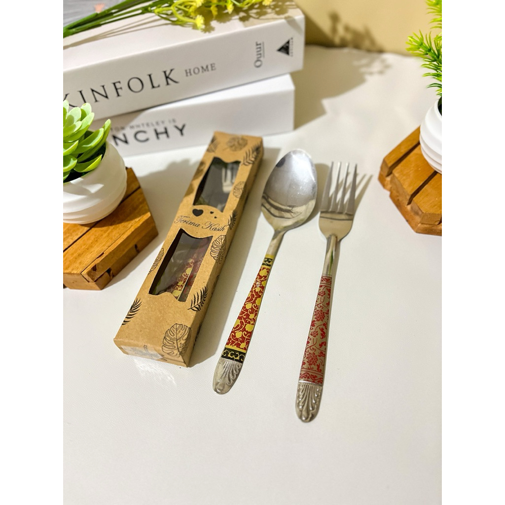 Satu Set Souvenir Sendok dan Garpu || Souvenir Pernikahan Murah || Sendok Tebal