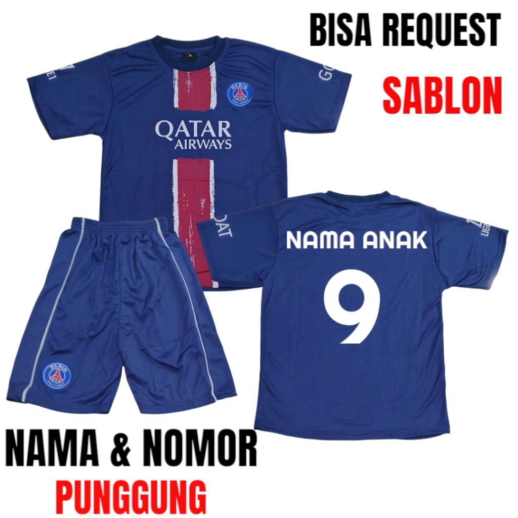 SETELAN JERSEY OLAHRAGA SEPAK BOLA ANAK ParisSaintGermain