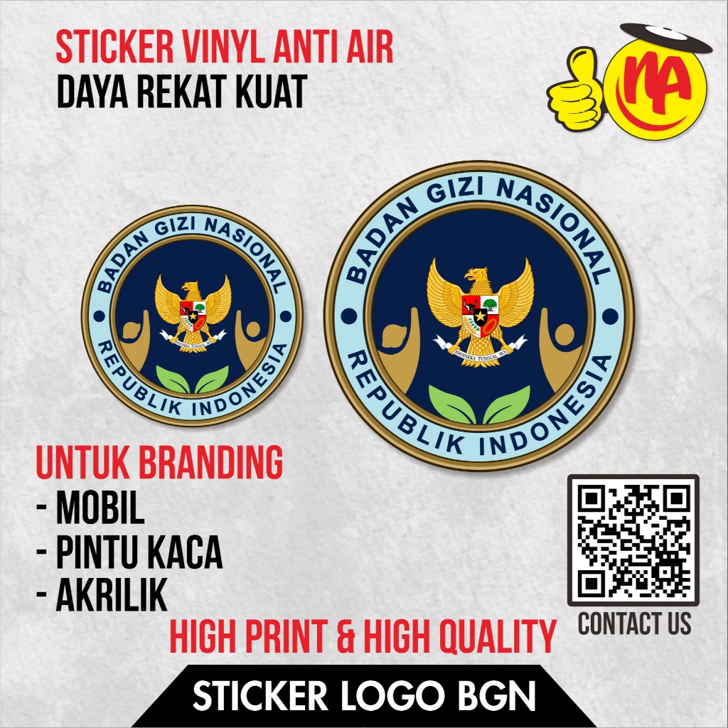 Sticker Logo Bgn / Sticker Badan Gizi Nasional / Sticker Sppg