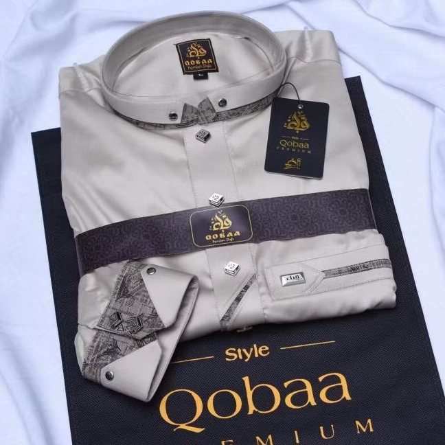 JUBAH QOBAA PREMIUM MODEL "YAMANI" POLYESTER HAROMAIN