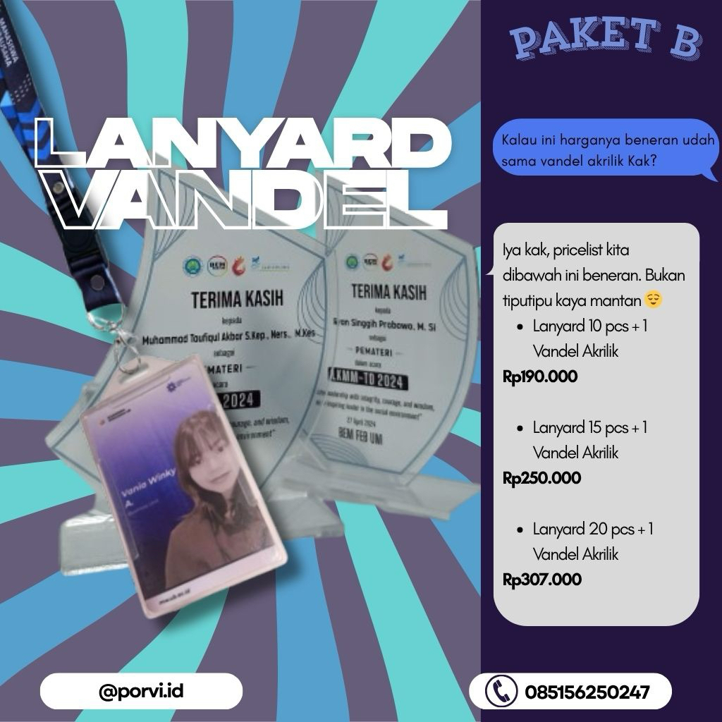 

Bundling Vandel Akrilik + Lanyard