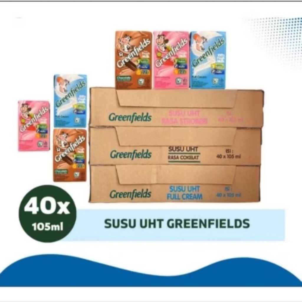 

susu uht greenfields promo murah 20pcs ecer