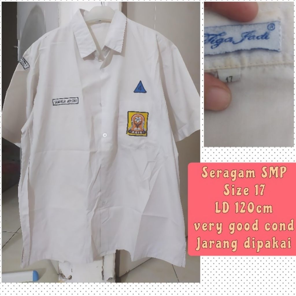 PRELOVED BAJU SERAGAM SD SMP SMA CELANA ROK KEMEJA PUTIH PRAMUKA