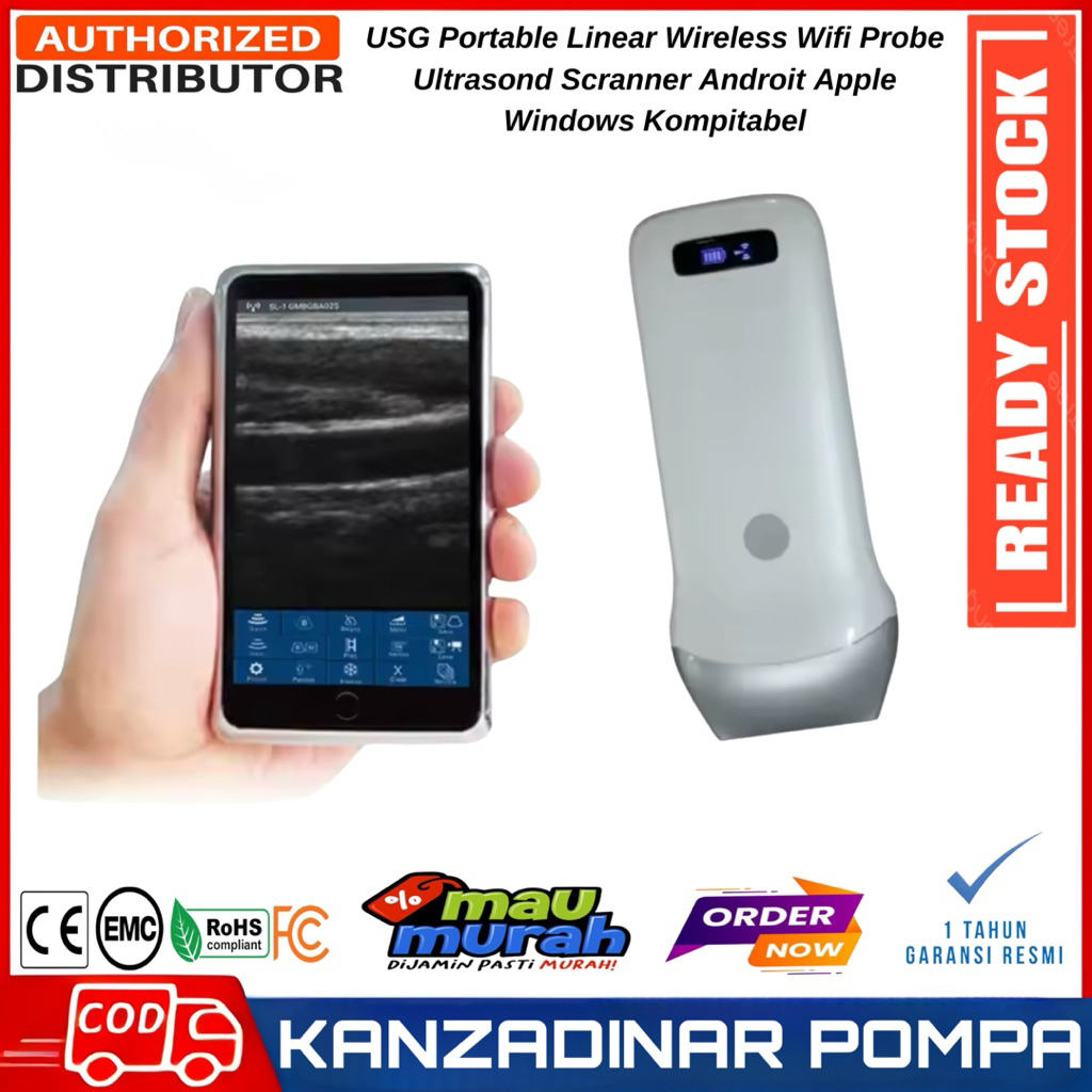 USG Portable Linear Wireless Wifi Probe Ultrasond Scranner Androit Apple Windows Kompitabel