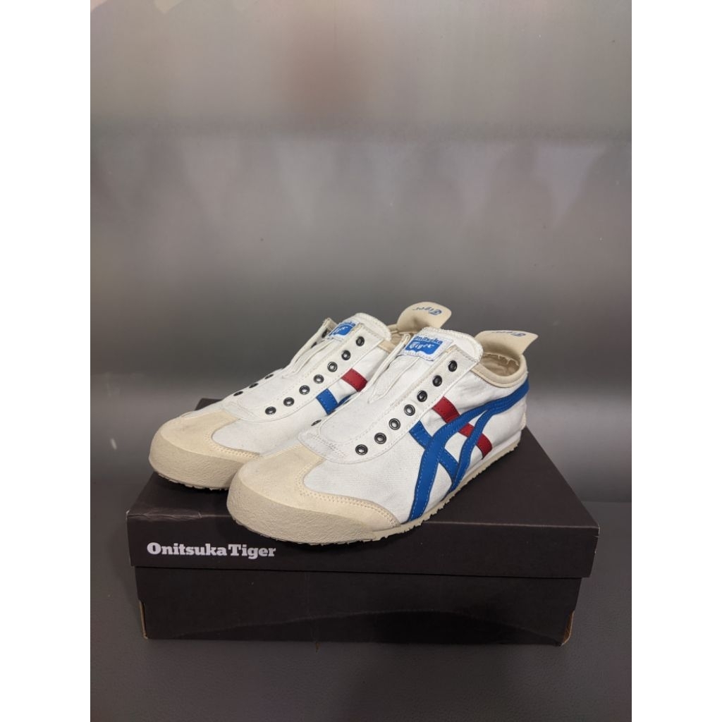 ONITSUKA TIGER MEXICO 66 SLIP ON WHITE/TRICOLOR EUR 42.5 ORI(SECOND)