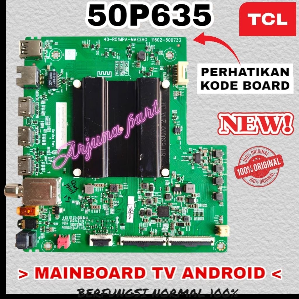 MAINBOARD TV TCL 50P635 / MB TV TCL 50P635 / MODUL TV TCL 50P635 / MESIN TV TCL 50P635 / MB TCL 50P6