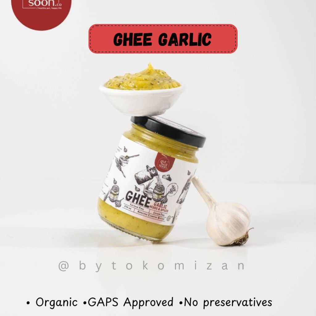 

Ghee Organic (clarified butter) Halal dan Thayyib original and garlic