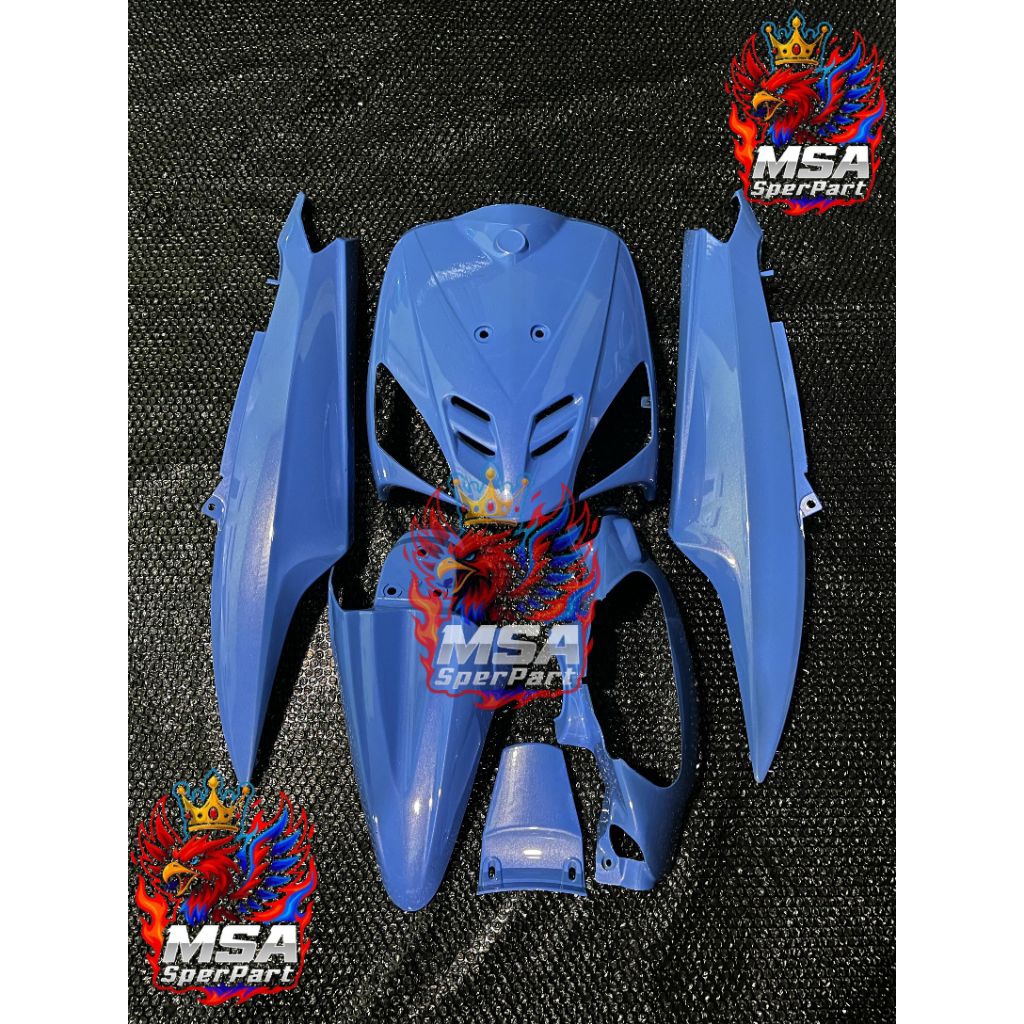 BODY HALUS FULL SET MOTOR YAMAHA MIO SPORTY WARNA BIRU OREO LEMBAYUNG GOLD CAT COSTUM