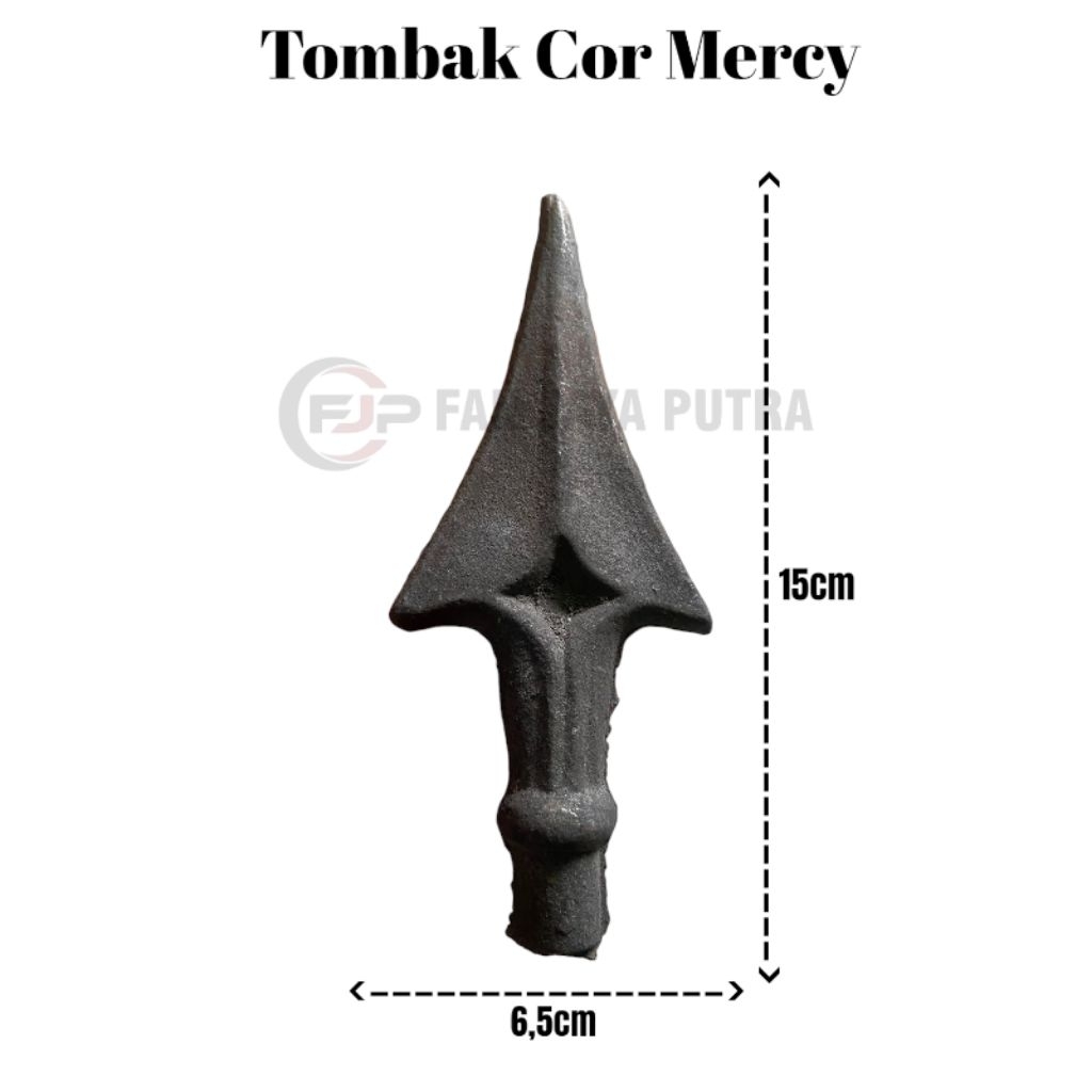 Ornamen Tombak Cor Besi Motif Mercy | Tombak Cor Besi Aksesories Pagar Besi Tralis Railling Tangga