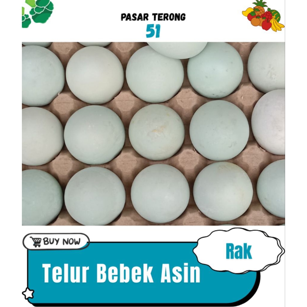 

Telur Bebek-Asin Makassar Per/Rak