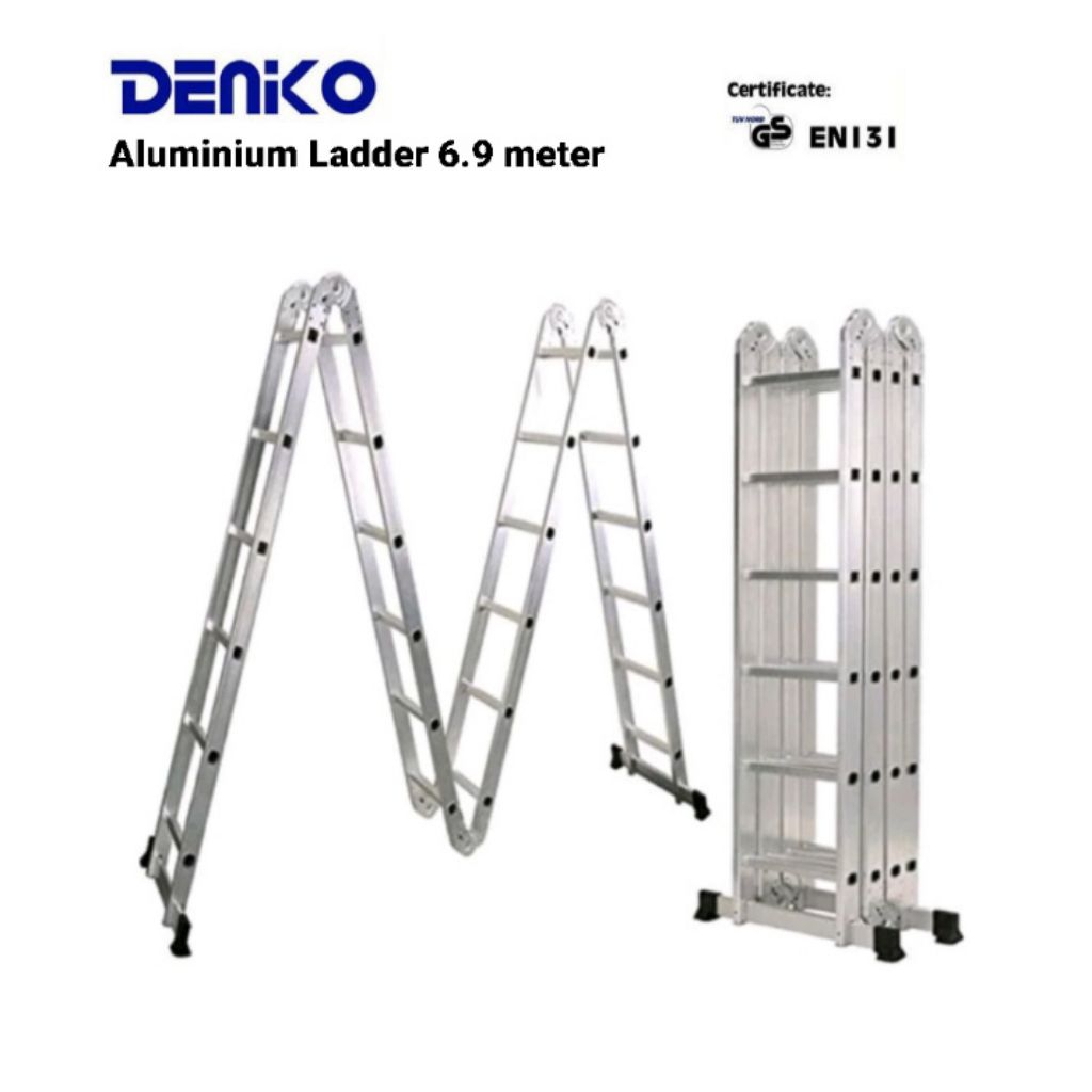 Tangga Lipat 6.9 Meter Aluminium Multipurpose Ladder DENKO MAL4x6
