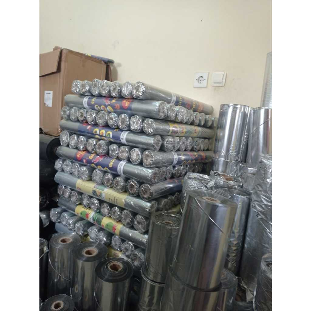 Mulsa Hitam Perak ecer ukuran 60/120cm