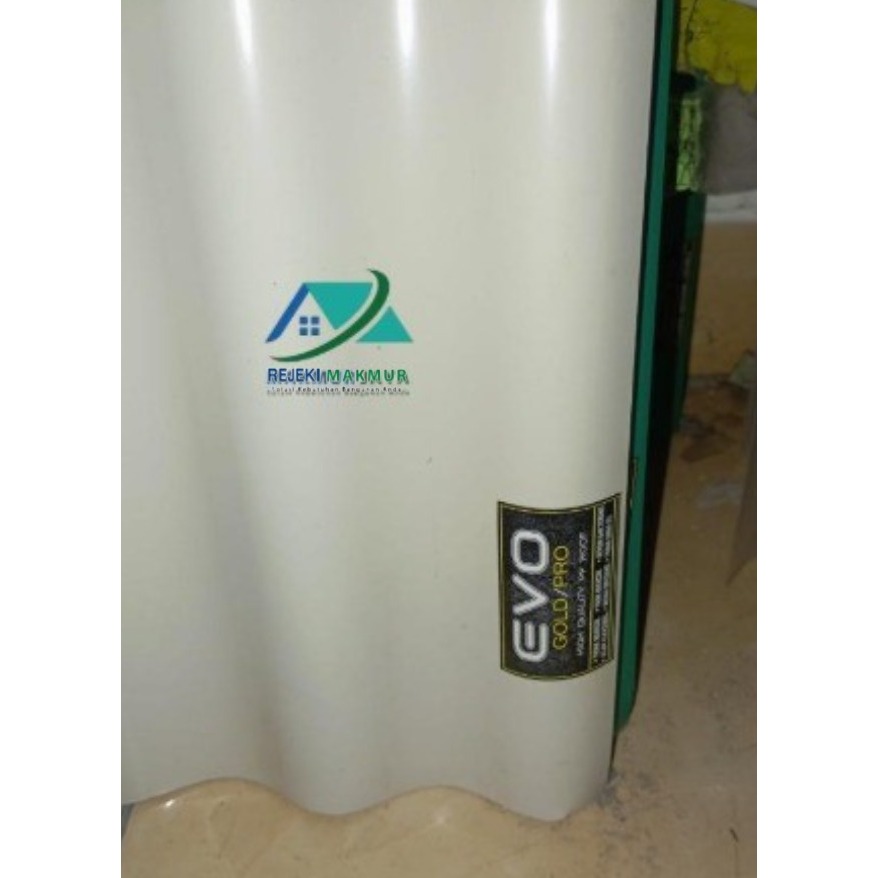 Atap gelombang warna putih Evo Pro tebal 2 mm / Atap plastik gelombang
