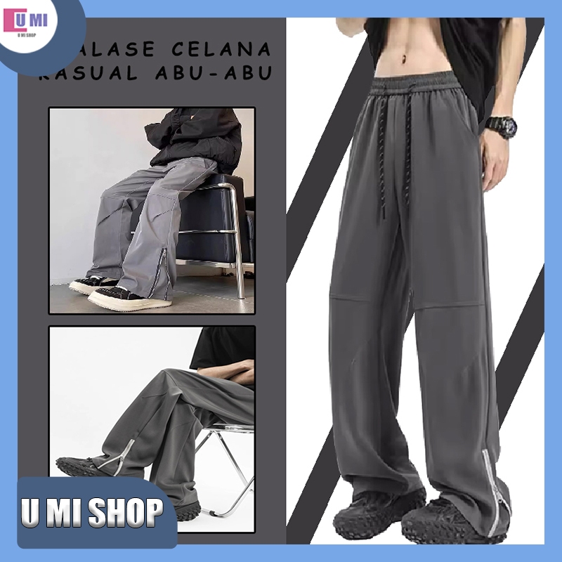 celana panjang longgar celana lurus pria celana panjang laki celana style korea pria korean style ce