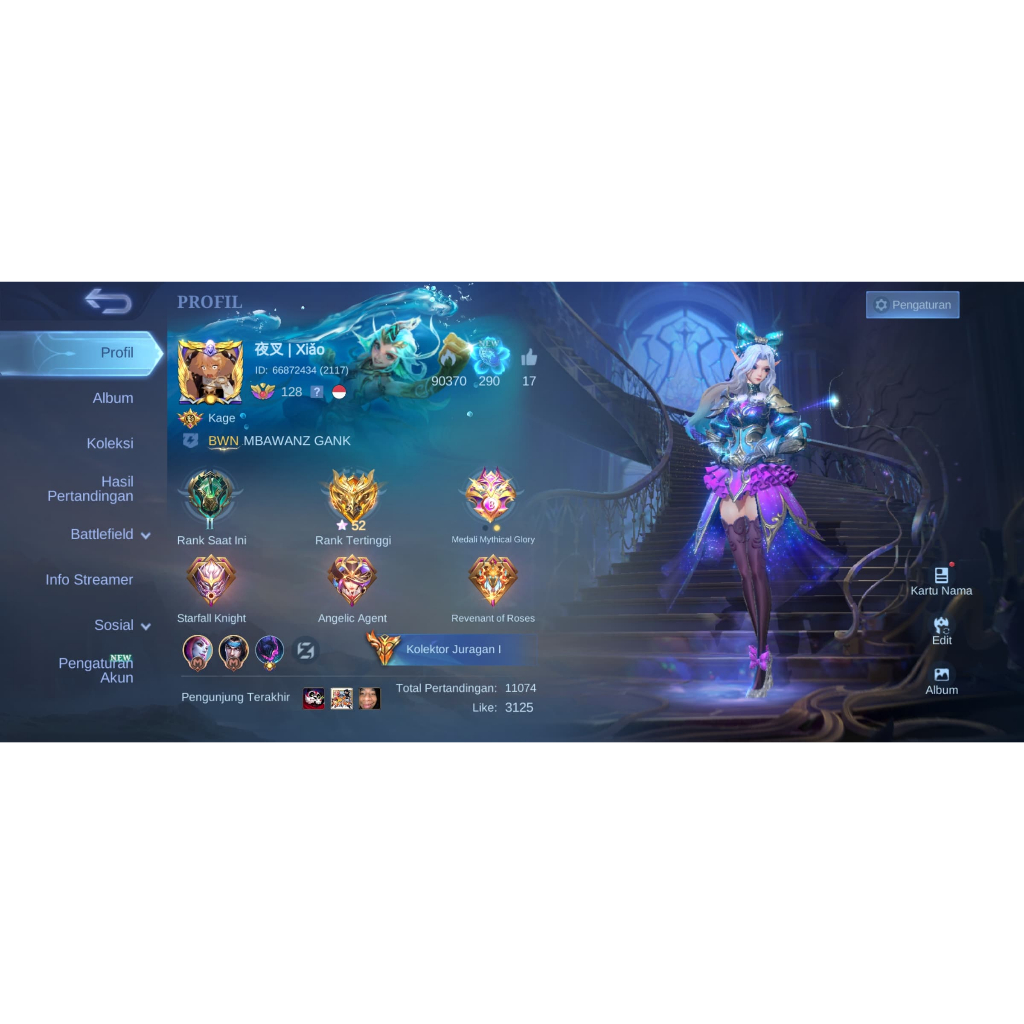 Akun Mobile Legend (Kolektor Juragan I)