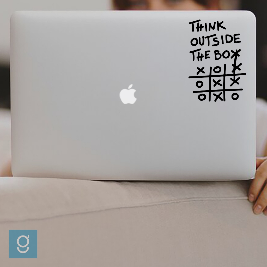 

Stiker Laptop Think Outside The Box Cutting Sticker Dekorasi Kaca Mobil