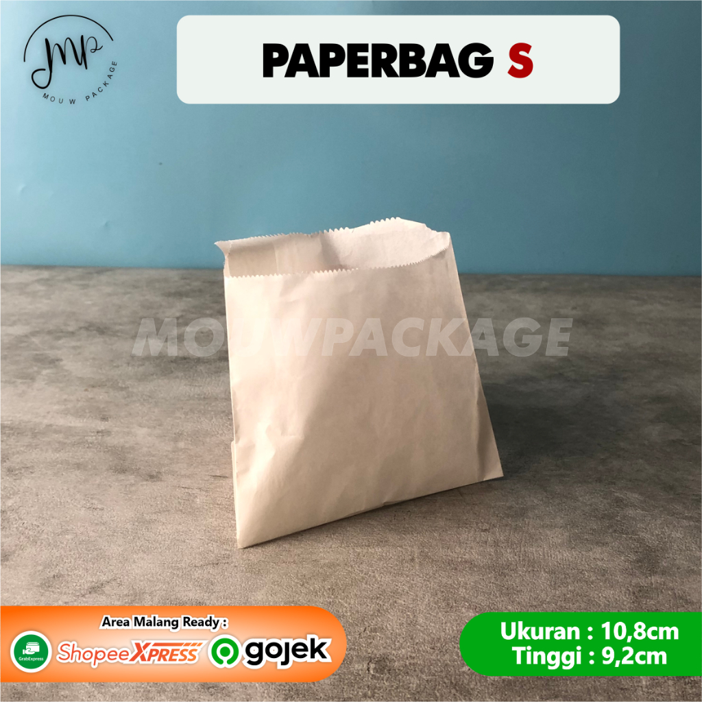 

PAPER BAG POLOS SMALL / KEMASAN KERTAS / TEMPAT AYAM/ KANTONG KERTAS