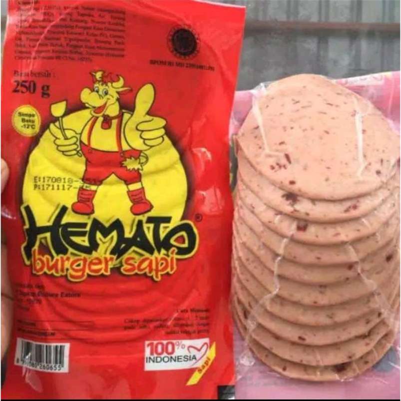 

Hemato Daging Burger Sapi 250gr | Hemato Beef Patties
