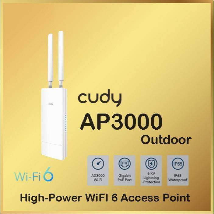 Cudy AP3000 AX3000 WiFi 6 Outdoor Access Poin High Power with 2.5G Port AP 3000