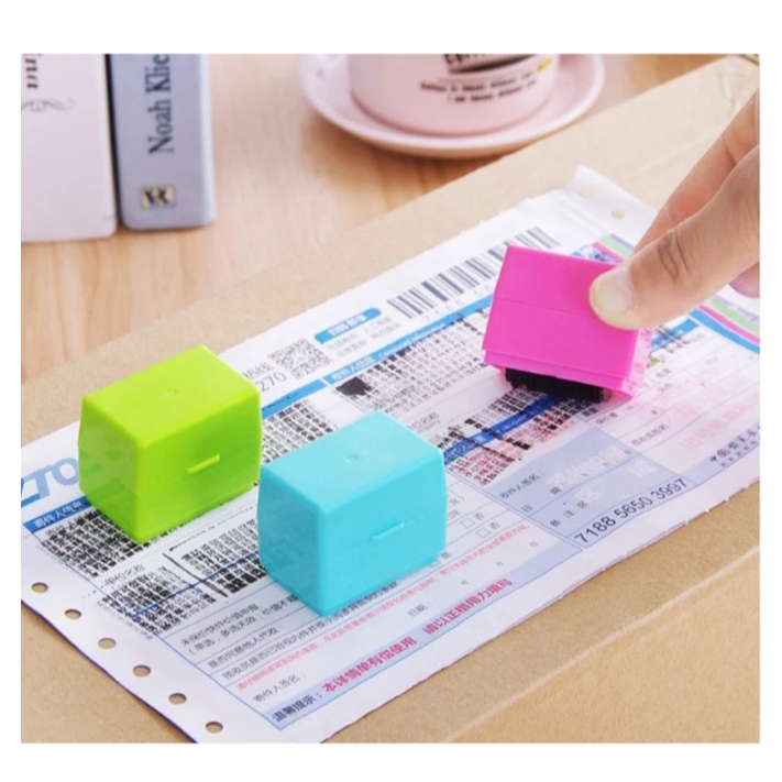 

Stamp Roller Alat Penghapus Alamat Resi Portable Stempel Pelindung Privacy Mini/ alat penghapus resi/ alat penutup resi