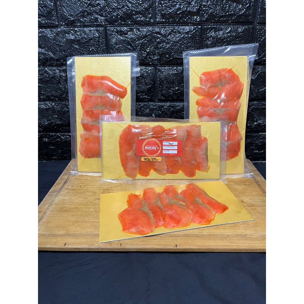 

Salmon fish slices, Lightly salted sockeye salmon (Нерка нарезка) 100gr