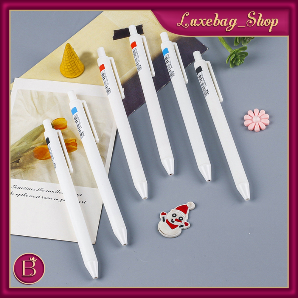 

LB Pena Cetekan Polos Putih Pena Gel 0.5mm Pulpen Warna Tinta Hitam Biru Alat Tulis Sekolah Kantor Pen Warna Putih Bolpoint Polos Murah. S144