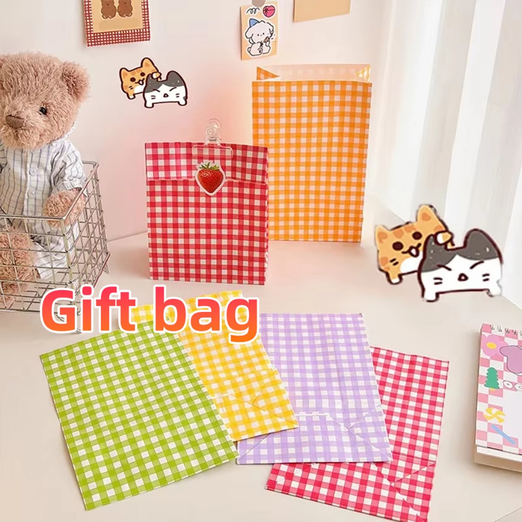 

Kantong kertas aesthetic Dessert Paper Bag Colorful Korean Paper Bag Gift Kado Pembungkus Kue Kering Kemasan Kertas Makanan