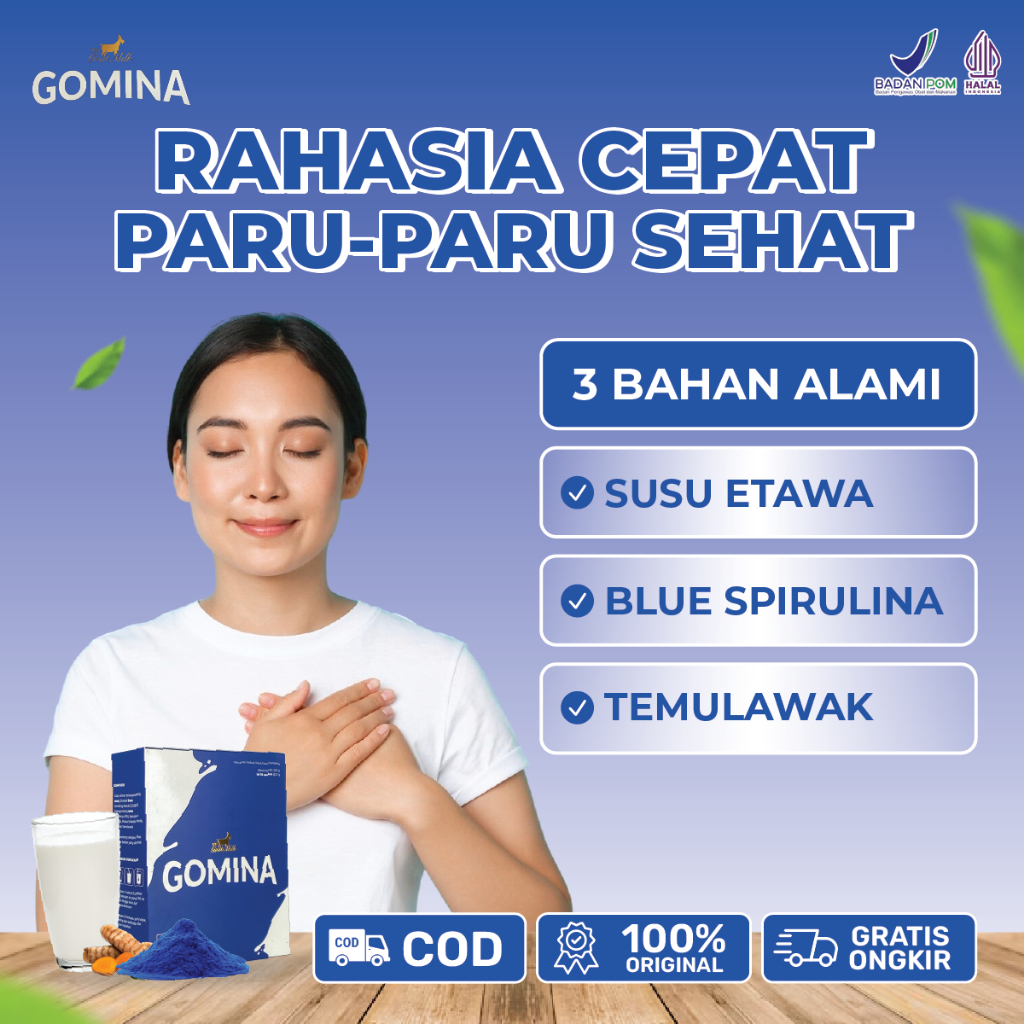 

GOMINA Susu Kambing - Cepat Melancarkan Paru - Paru Dari Sesak Nafas - 100% ORIGINAL