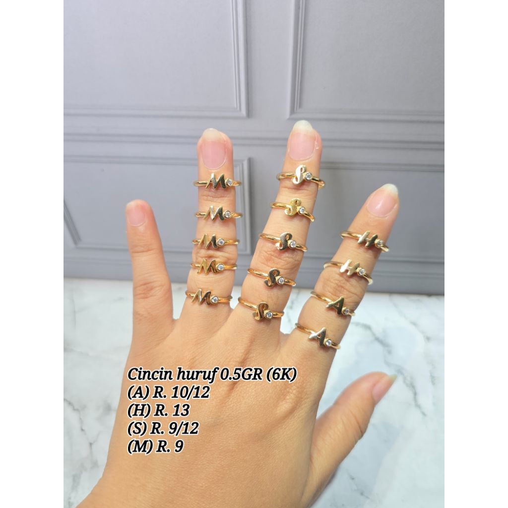 Cincin huruf S,A,M,H