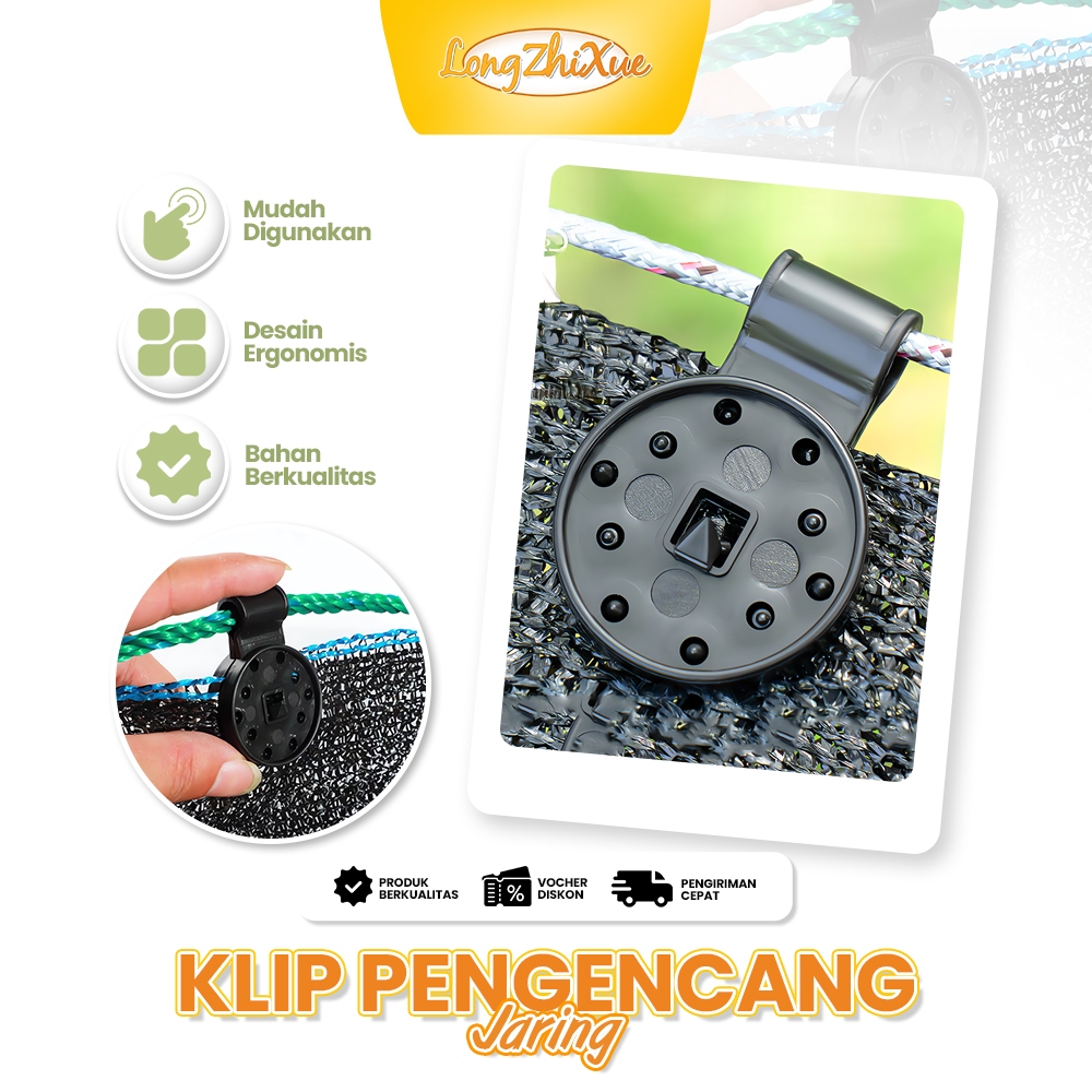 【Klem Jaring Plastik 10pcs】Bahan PP kuat｜Anti slip & lepas｜Alat atap paranet/kebun｜Tahan cuaca ekstr