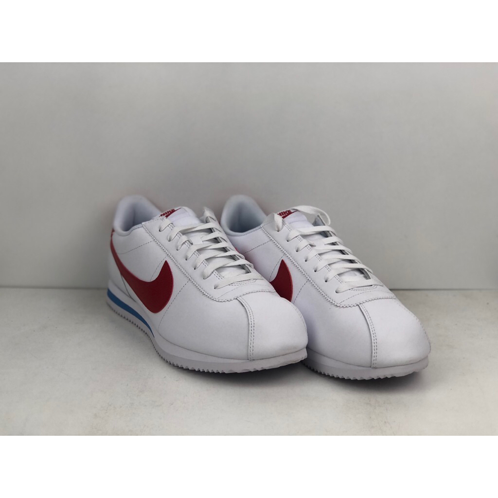 CORTEZ WHITE RED SIZE 46 47 SEPATU CASUAL SNEAKERS JALAN SANTAI UKURAN BESAR BIG JUMBO RAKSASA ORIGI