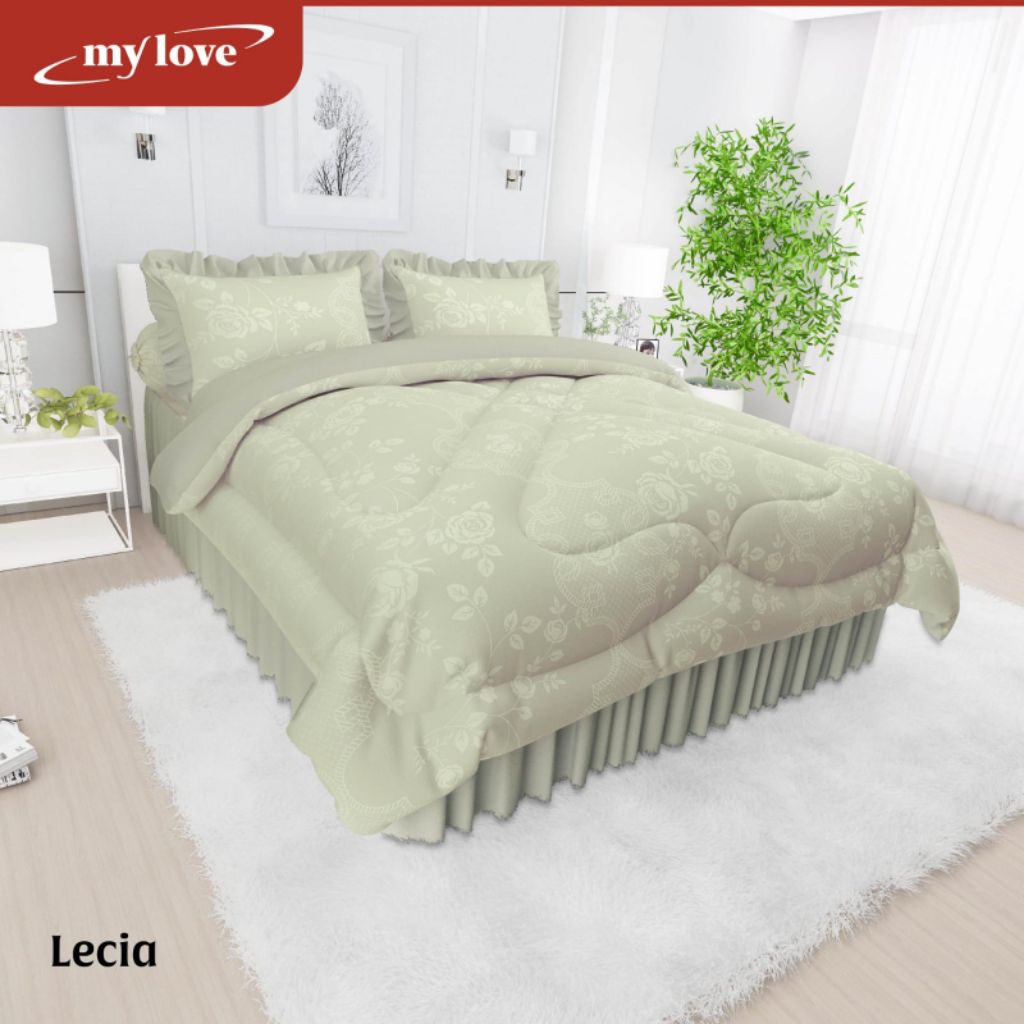 Bedcover set all new my love sprei rumbai king ukuran 180x200 tinggi 30cm